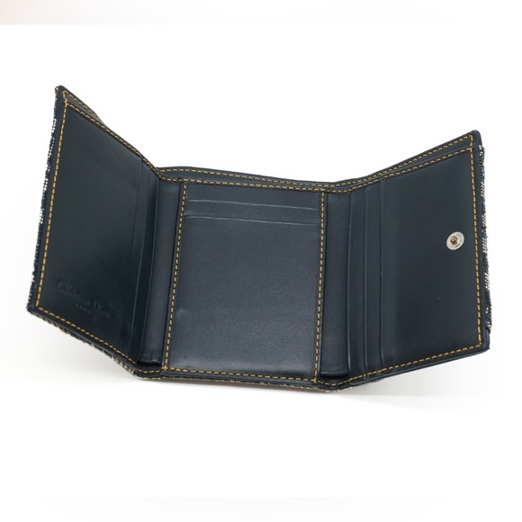 Christian Dior Saddle Compact Wallet Navy Silver - Picture 9 of 16